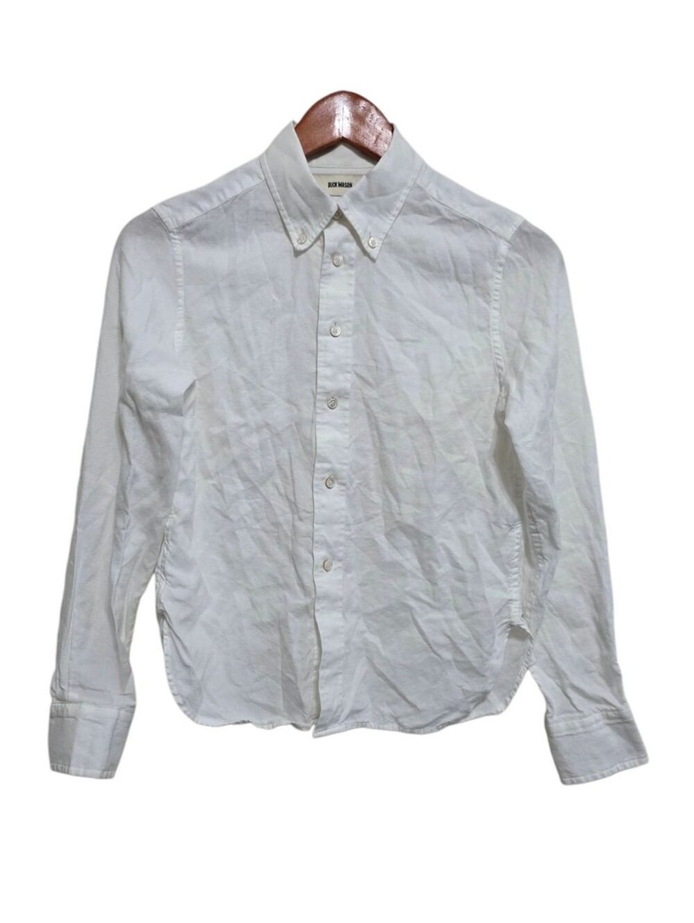 Buck Mason California Oxford Prep Shirt in White Size XS - Picture 3 of 5